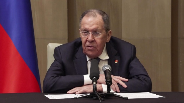 Ппресс-конференция главы российского МИДа Сергея Лаврова - по итогам его визита в Китай