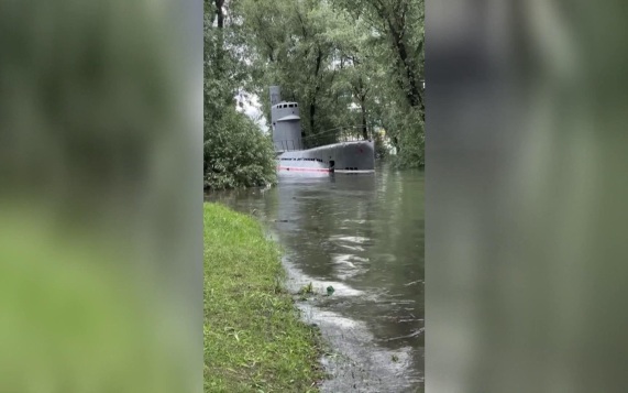 В Краснодарском крае из-за ливней поднялся уровень воды в реке Кубань