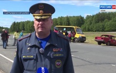 Под Сыктывкаром прошли учения по ликвидации последствий дорожных аварий