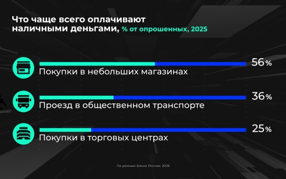 Россия в цифрах. В каких случаях нужны наличные деньги?