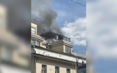 Появилось видео пожара в ЖК в центре Москвы