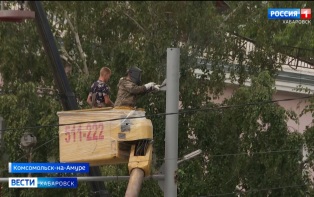 Снизить число ДТП помог нацпроект: в Комсомольске обновляют пешеходные переходы и светофоры