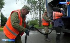 После сильных дождей в Тамбове усилили очистку ливневой канализации