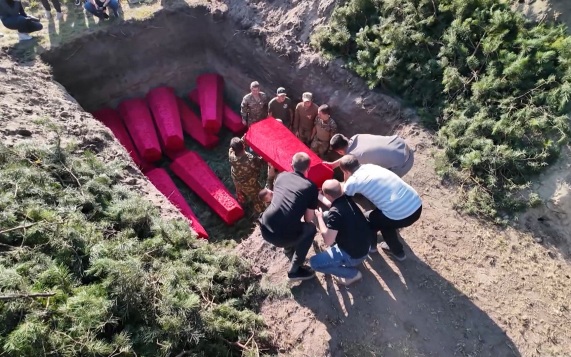В Курске предали земле останки участника Сталинградской битвы