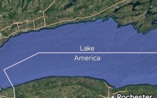 На картах Google появилось озеро Америка вместо Онтарио, пока только для американцев