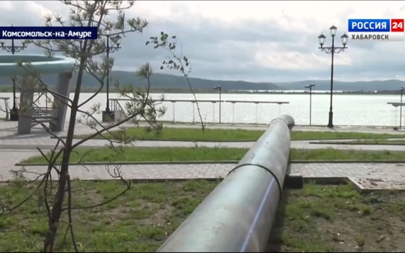 Уровень Амура у Комсомольска впервые за последний месяц пошёл на спад – сразу минус семь сантиметров