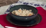 Теплый салат из зеленой фасоли и каша-мешанка