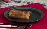 Нерка с кремом из сельдерея и блины с маковой начинкой