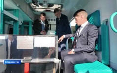 Небольшой автосалон открылся на парковке у высотки правительства Приморья
