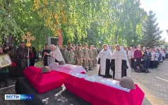 В поселке Касторное Курской области перезахоронили останки героев Великой Отечественной войны