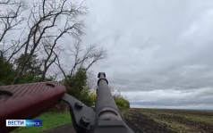 Бойцы мобильной огневой группы «БАРС-Курск» уничтожают украинские беспилотники еще на подлете