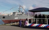В Санкт-Петербурге спустили на воду новейший тральщик "Семен Агафонов"