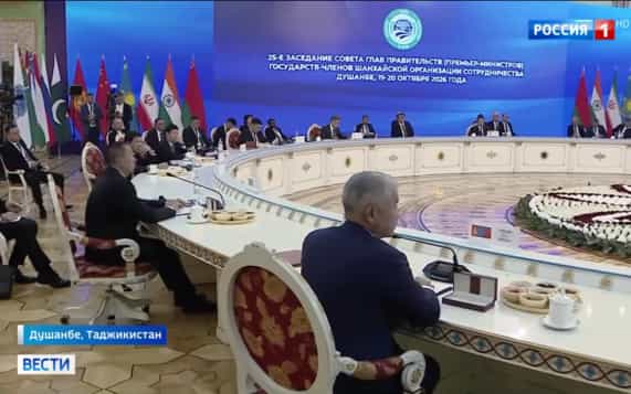 Михаил Мишустин выступил на заседании Совета глав правительств ШОС