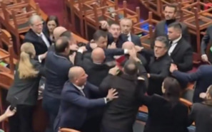Драка в парламенте Албании: депутат напал на главу фракции социалистов