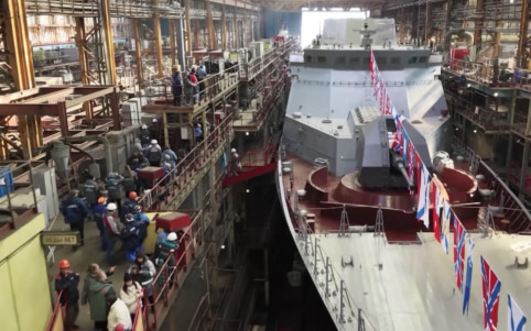 В Комсомольске-на-Амуре спустили на воду корвет "Грозный" для ТОФ